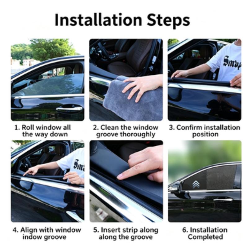 Great Wall Side Window Wiper, Multi-functional Boneless Wiper, Universal Rubber Strip Wiper, 2-Piece Set
