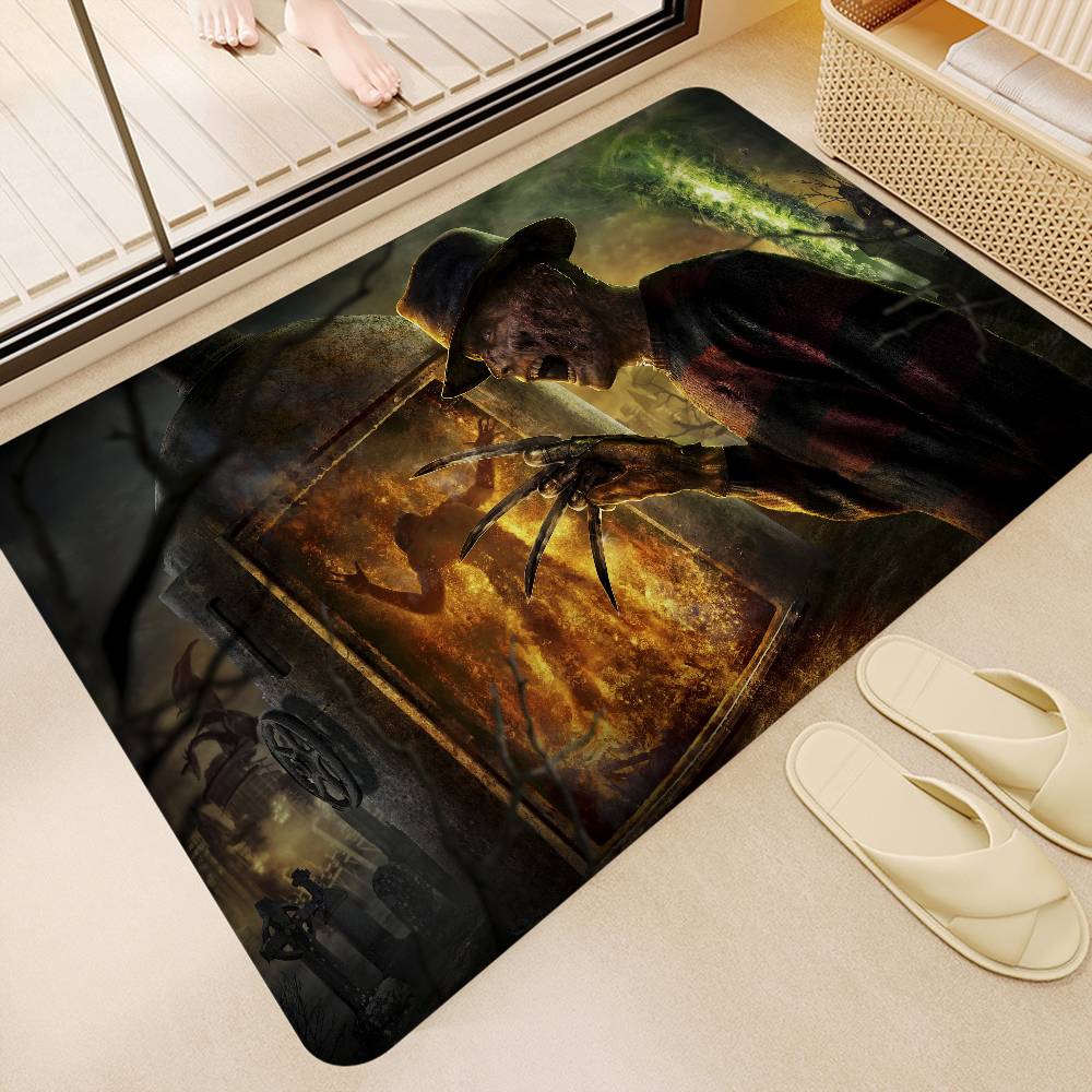 Horror Movie Nightmare On Elm Street Floor Mat INS Style Soft Bedroom Floor House Laundry Room Mat Anti-skid Household Carpets