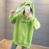 Kapüşonlu Uzun Kollu Oversize Kadın Sweatshirt Bol Kesim Günlük Pullover Üst
