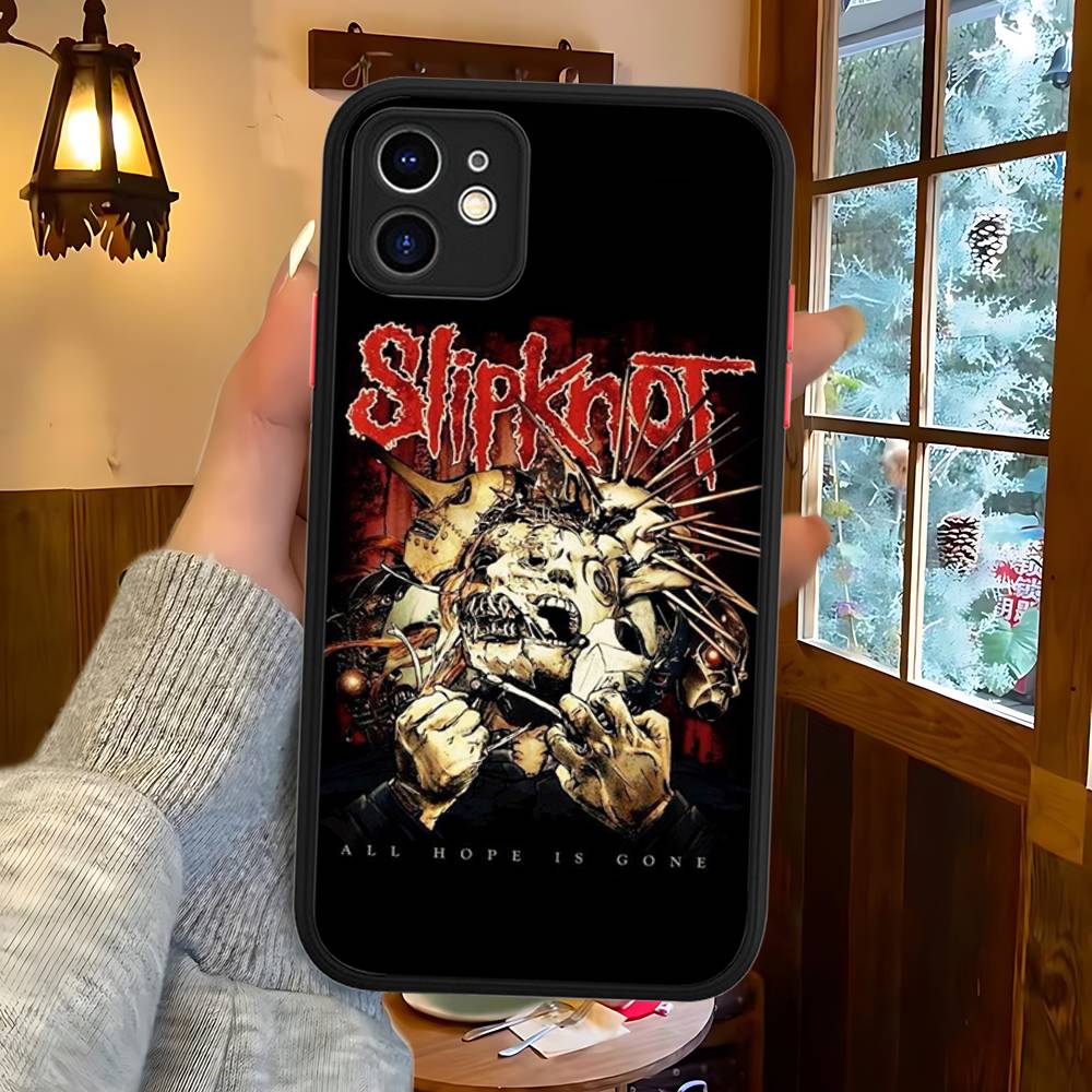 Slipknot Band Silicone Case For IPhone 16 15 14 13 12 11 Pro Max Plus X XS MAX Shockproof Matte Cover