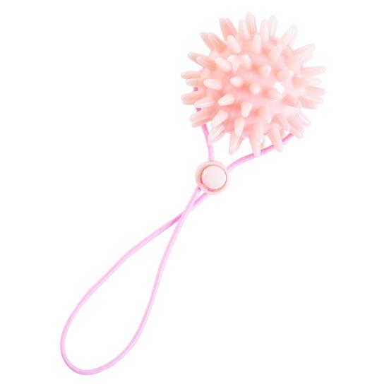 

Игольчатый массажер Grisp Легкая тренировка пальцев Многофункциональный игольчатый массажный мячик-грип с веревкой розовый