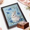 Crystal Pearl Painting 5D DIY Frame Decoration Painting Rabbit Home Wall Decoration Transparent Pearl Gemstone Painting Picture Art Crafts