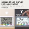 Wetterstation Innen/Außen Kabellose Sensoren Digitales Thermometer Hygrometer LED LCD Display Thermometer mit 3 Fernsensoren