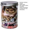 Decorative Jewelry Jar 35/40/45/50/60Pcs Mystery for Women, Box with Assorted Random Necklaces Earrings Rings Bracelets, Silver Golden Plated