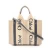 Used WOODY SMALL 2WAY Tote Bag CHC22AS397I2691J Canvas Leather Beige Black Used Women