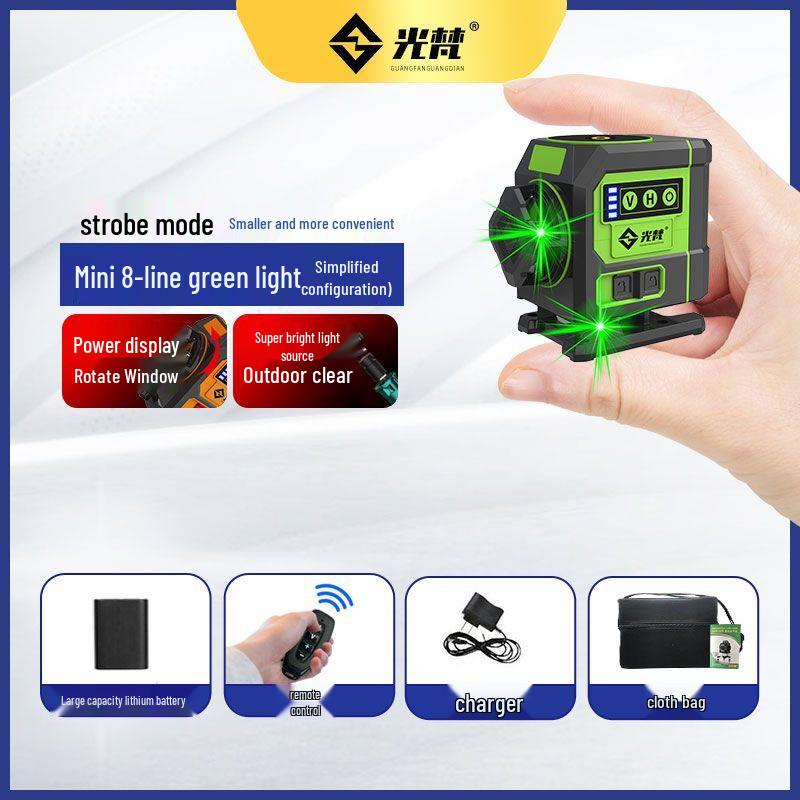 Mini High Precision Laser Level with 12 Red Light Lines and Automatic Wall Alignment