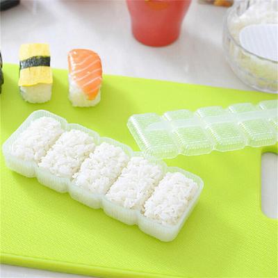 5 Rolls Japan Nigiri Sushi Mold Rice Ball Maker Non Stick Tools