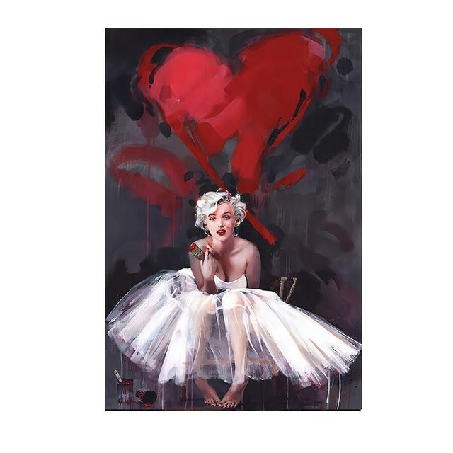 

Черно-белый постер Мэрилин Монро, модная картина на холсте, HD принты, портретные настенные художественные фотографии для гостиной, домашний декор 40x60cm No Framed