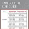 Round Tablecloth Heavy Duty Vinyl Table Cover Waterproof Oil-Proof Fitted Table Cloth Home Decor Kitchen Picnic