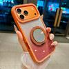 Gradient Glitter For Magsafe Magnetic Mirror Stand Holder Case For iPhone 11 12 13 14 15 16 17 Pro Max Bling Diamond Shockproof Cover
