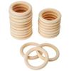 Elegant Baby Newborn Natural Round Wood Teething Rings Perfect For Diy Gifts