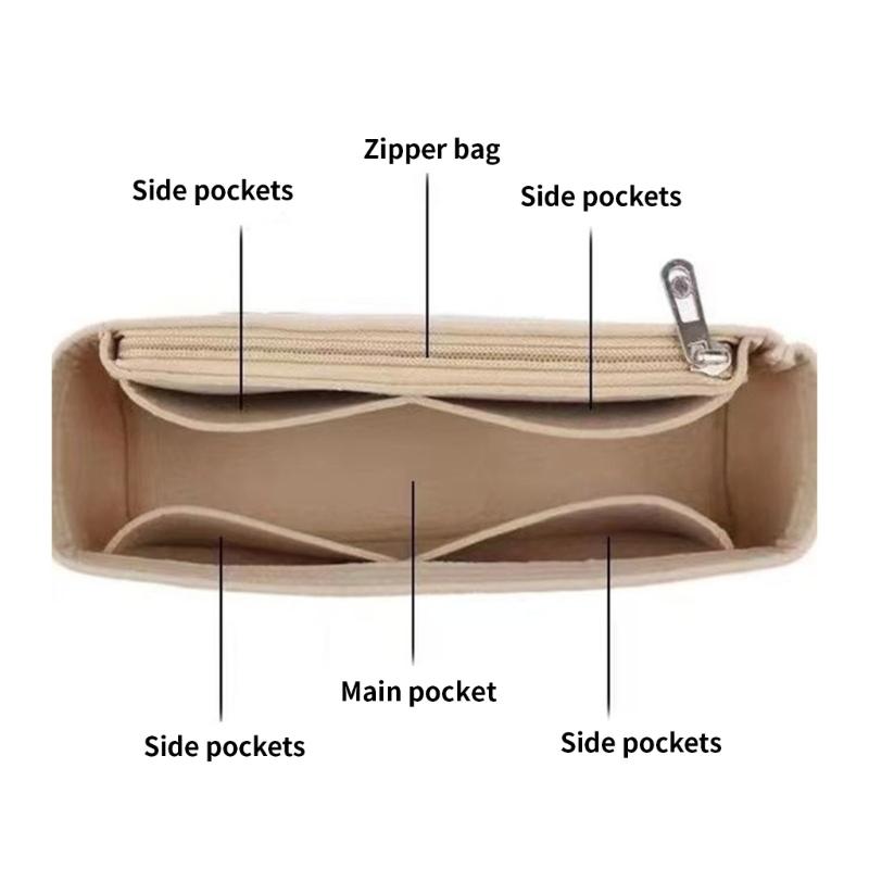 Versatile Insert Bag Handbag Tote Bag Felt Insert Bag Organizer Women Makeup Pouch Purse Organizer Insert Bag in Bag