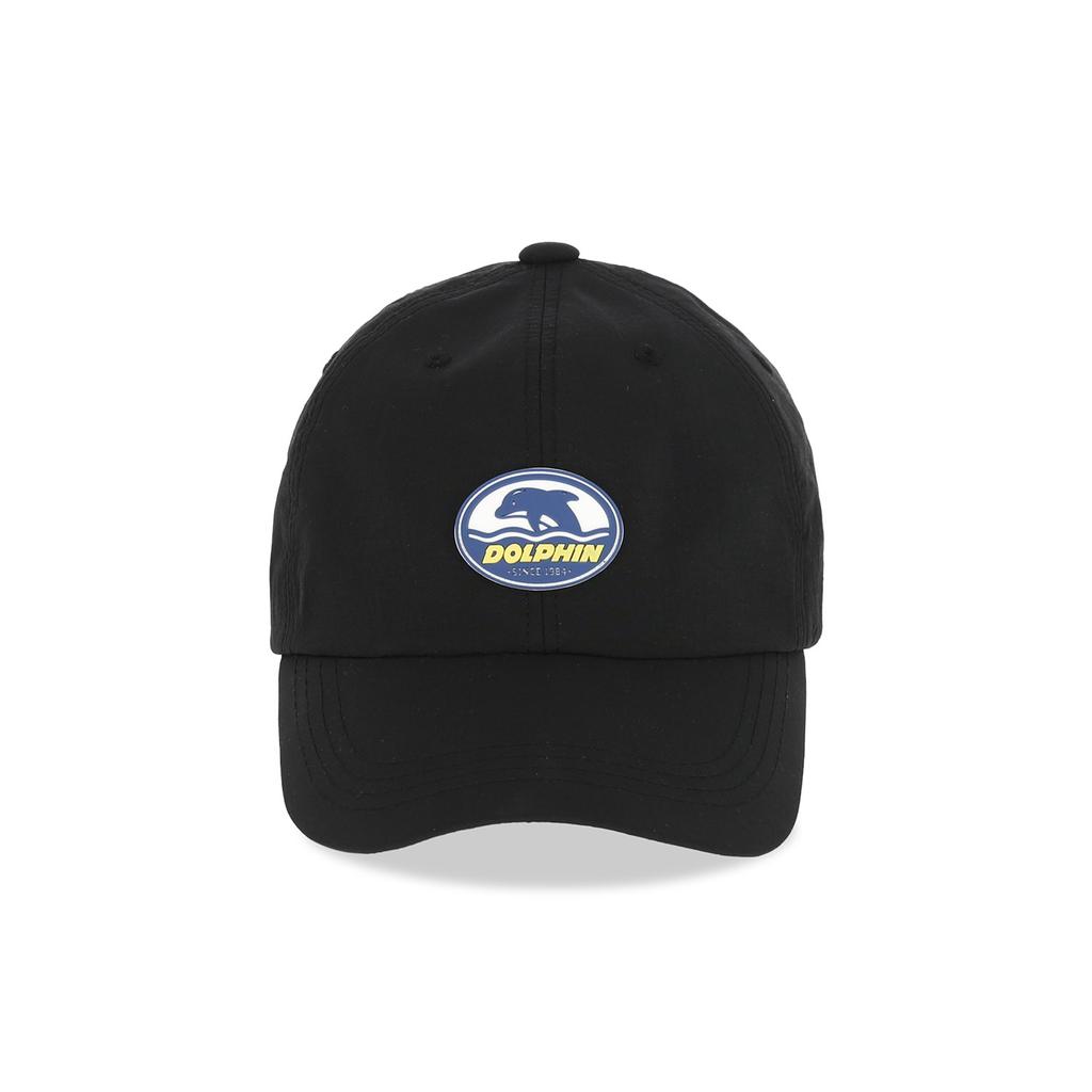 DOLPHIN WAVE APPAREL Dolphin Silicone Patch Ball Cap Black