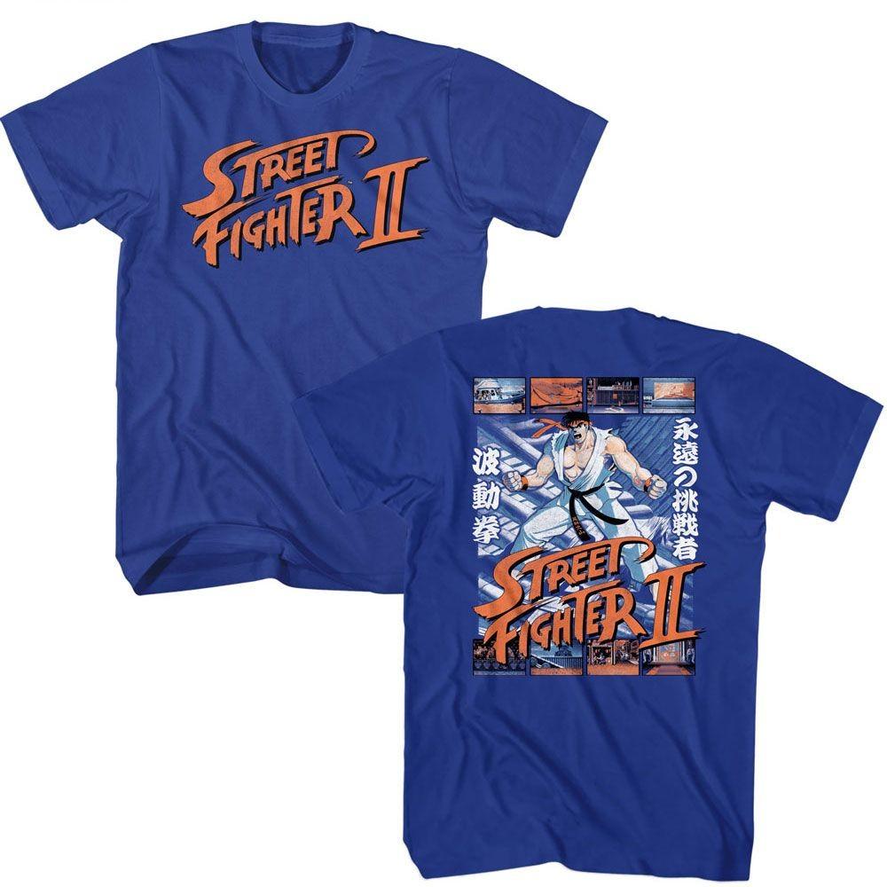 Street Fighter Ryu And Scenes Gaming Shirt Unisex T-Shirt L