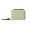 Lizdays Women's Genuine Leather Mini Wallet with Card Case, Large Capacity, Bill Holder, and Skimming Protection (PistachioLight Brown)