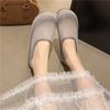 Fashion Women's Round Toe Flat Shoes Slip On Casual Shoes Non-slip Loafers New Mesh Plus Size Flats Women Summer Breathable Shoes Women