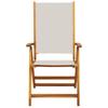 Vidaxl Folding Garden Chairs, 4 Pcs., Acacia Wood and Textilene