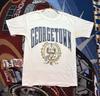 Vintage Georgetown University Shirt 70s 80s Crest Single Stitch M/L Distressed