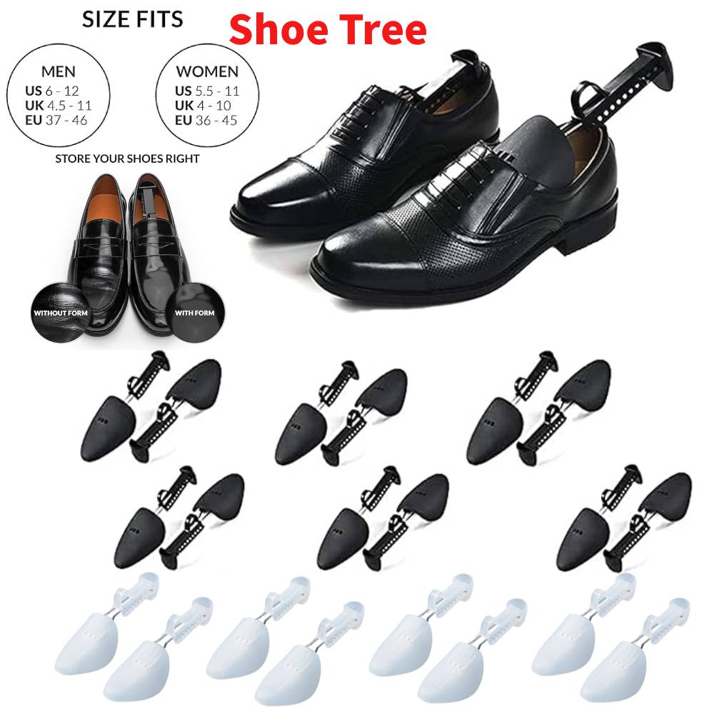 1-5Pair Plastic Shoe Stretcher Adjustable Portable Shoe Tree Shaper Stretchers Holder for Women Men Unisex Fashion Shoe Tree