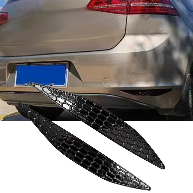 1Pair Automobile Rear Fog Lamp Sticker For Golf 7 GTI MK7 2014-2018 Rear Bar Bumper Strips Sticker-A87Q