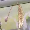 Creative Design Aesthetic Brass Bookmark for Book Retro Leaf Metal Book Tab with Pendant Set Cute Student Supplies Teacher Gift