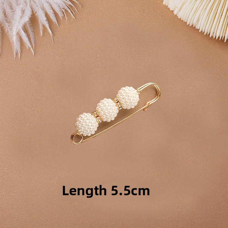 Pearl Waistband Pin To Fix The Waistline of Clothes and Make It Smaller Anti-exposure Brooch Women's Trousers Waistband Buckle Pin
