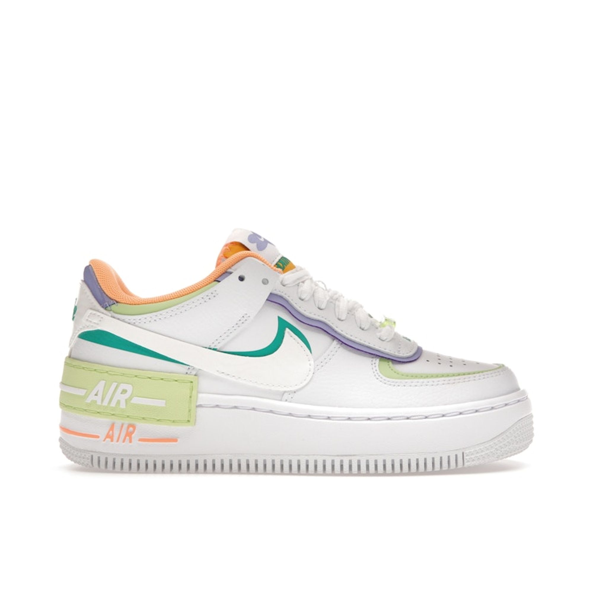 

Женские кроссовки Nike Air Force 1 Shadow White разноцветные персиково-кремовые DX3718-100 40.5