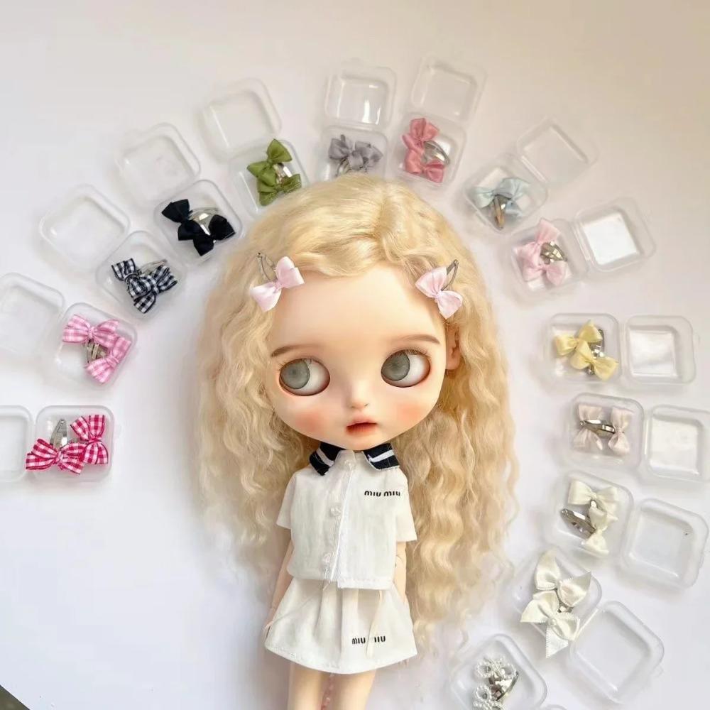 Doll Hair Pins Doll Accessories Big Head Bjd Doll Wig Clips Mini DIY Hair clips for Blythe doll Cotton Plush Doll Hair Pins