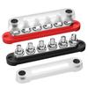 12V Bus Bar 250A Power Distribution Block 12 Volt Busbars 6 X 5/16' (M8) Terminal Studs Positive Negative for Car Marine Fuses4