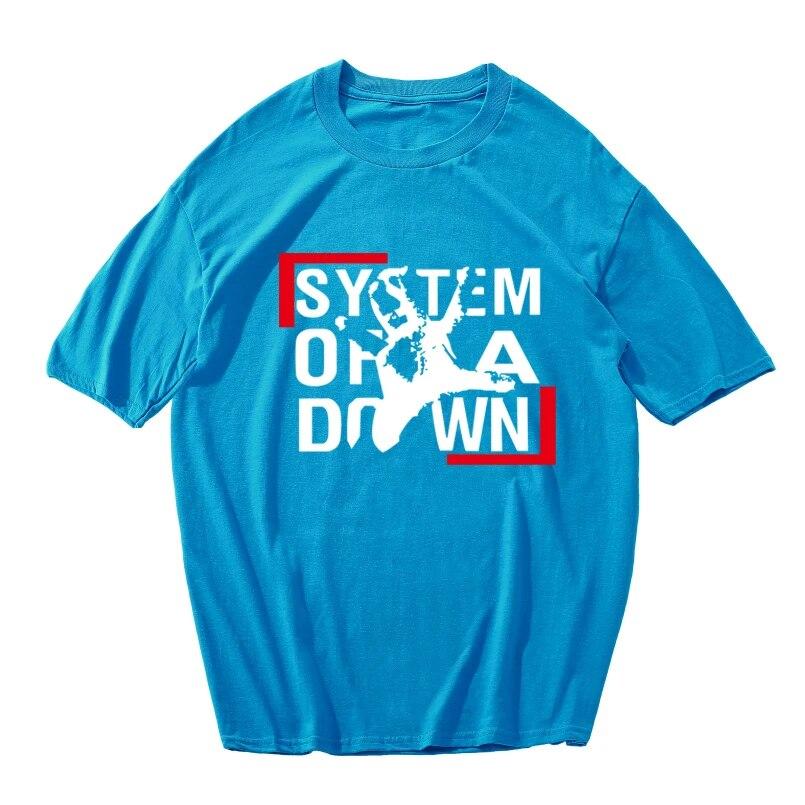 Tričko System Of A Down s kovovou páskou Unisex hipster volné streetwear estetické tričko vintage letní topy tričko Unisex oblečení