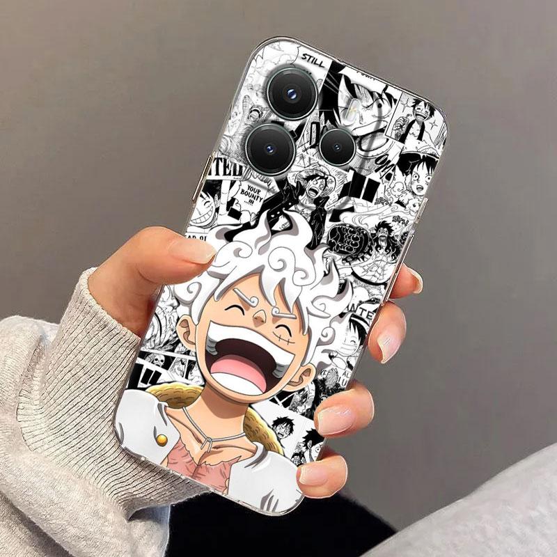 Japan O-One Piece Case For Xiaomi Redmi Note 15 14 13 12 11 Pro Plus Luffy Gear 5 Cover For Redmi 15C 15 14C 13C 12C Phone Cases