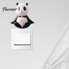 Panda Room Decor 3D Light Switch Sticker, Cute Decal, Easy Peel Resin Cover & Stick Wall Art for Home Bedroom Living Cartoon Surround