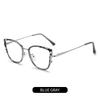 New trendy cat eye glasses frame European and American color-changing anti-blue glasses fashionable personalized flat glasses