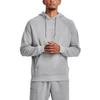 Under Armour Solid Color Cotton Knit Hooded Training Sweatshirt Men Sweatshirt Gray 1379684-011