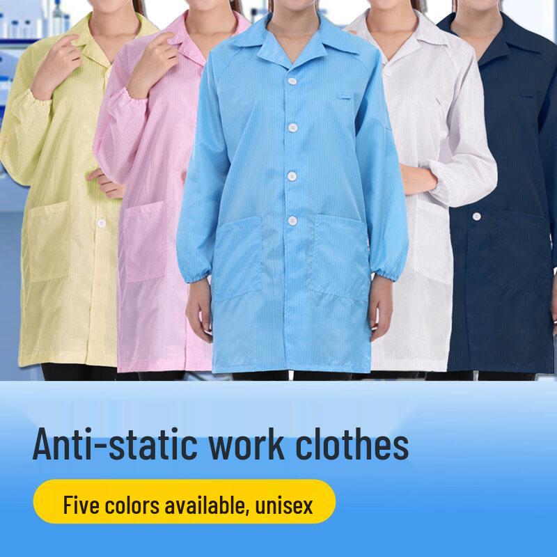 Cleanroom Anti-static Button-Front Lab Coat