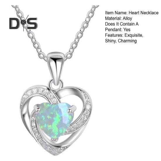 Faux Crystal Heart Infinity Necklace Sparkly Rhinestone Pendant Necklace Romantic Jewelry for Valentine's Day Birthday Gift