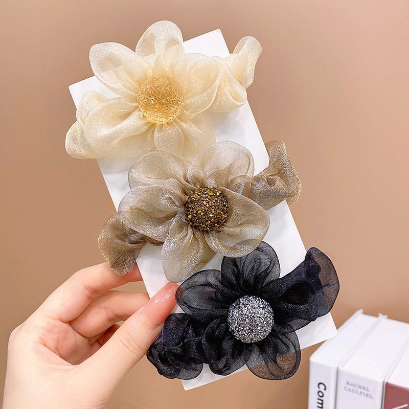 Rhinestone Pearl Elegant Large Hair Tie for Ponytails and Buns