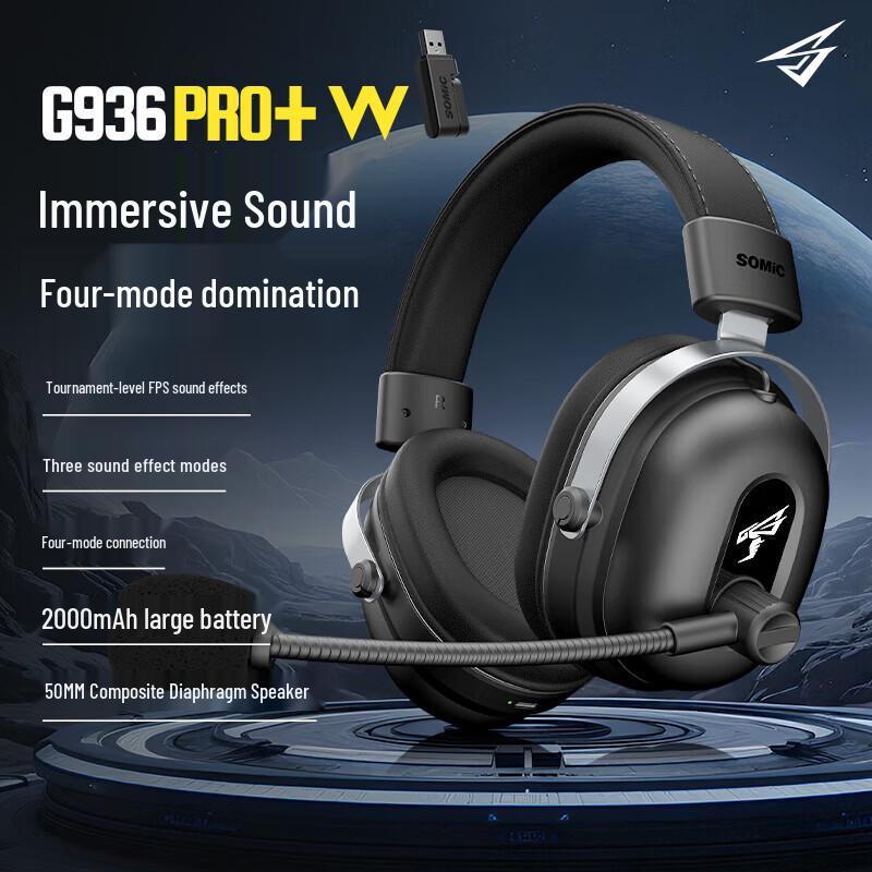 SOMIC G936 PRO+W Quad-Mode Wireless Gaming Headset