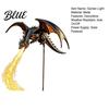 Auto On Off Path Lighting Solar Dragon Garden Stake Light with Breathing Flame Fiber Optic Effects Metal Pathway for Waterproof Powered Decorative