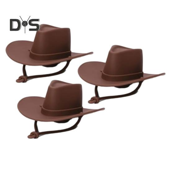 Cowboy Hat Wine Stoppers Silicone Bottle Toppers Air-Tight Seal Reusable Wine Corks Fits Standard Champagne Bottles