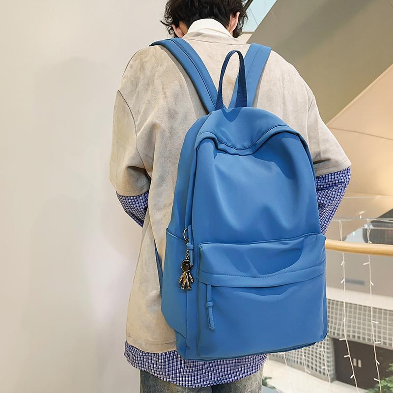 Herren Rucksack mit großem Fassungsvermögen Damen Rucksack einfarbig Studenten Schultasche