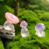 20pcs Miniature Resin Mushroom Figurines Elf Glow At Night Toy Fairy Garden Decoration DIY Home Decor Ornament Toy Gift