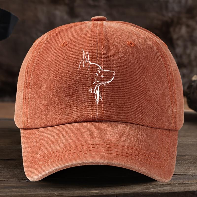 Men Women Wolf Head Print Baseball Cap Adjustable Snapback Hat with Wolf Lightweight Outdoor Cap Suitable for Casual Wear