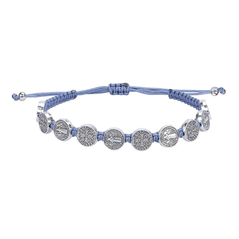 Lady Mary/saint Benedict Bracelet Handmade Weave Beads Bracelet Lucky Prayer Religious Bracelets for Men Women