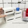 Transparent Wall-Mounted Bathroom Storage Box for Cotton Swabs, Hair Ties, Lipsticks