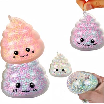 2 Stuks Squishy Poep Stressverlichtende Ballen Kleurrijke Fidget Speeltjes Voor Meisjes Kinderen Paasmand Vullers Stressverlichtend Speelgoed