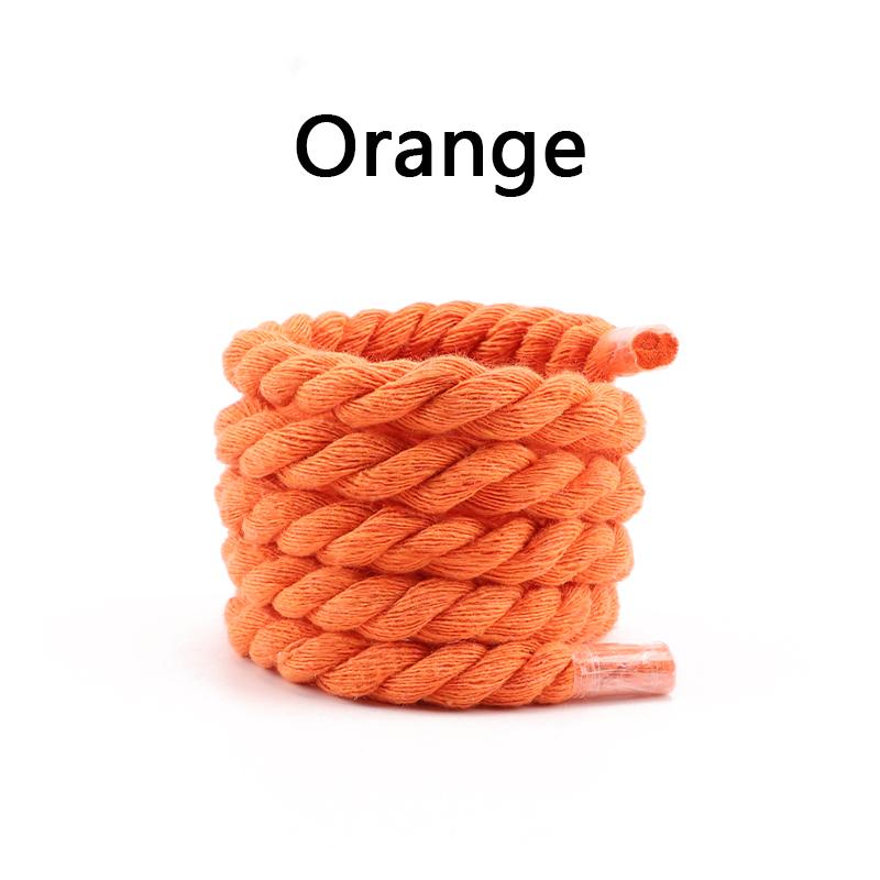 Round Shoelaces Quality Colorful 1CM Thicker Cotton Shoelace Sneakers Rope Laces 100/120/140/160CM Boots Shoe laces Shoes 1Pair