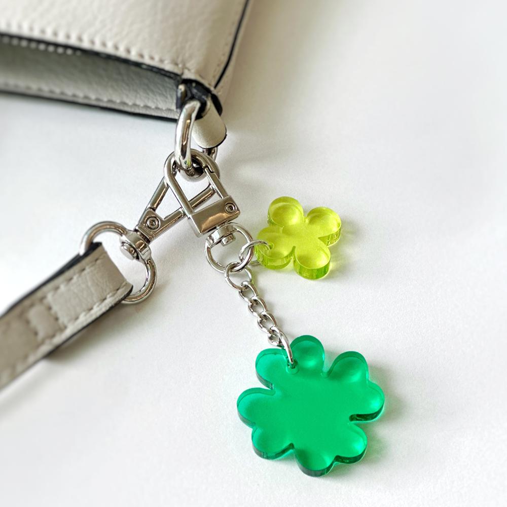 VIACRAFT Two Four-Leaf Clover Keyrings