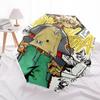 1pc Gangsta Outdoor Umbrella - Automatic Opening/Closing, Portable 3-Fold Design, 8-Rib Iron Frame - Perfect Gift for Fans, Travelers, Daily Use.