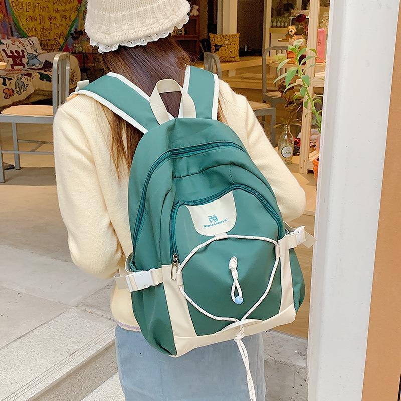 School bag Large capacity high school backpack Casual and lightweight school bag New travel contrasting color backpack